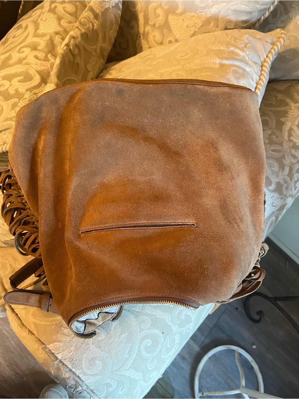 Michael Kors Brown Suede Fringe Shoulder Bag - Picture 4 of 6